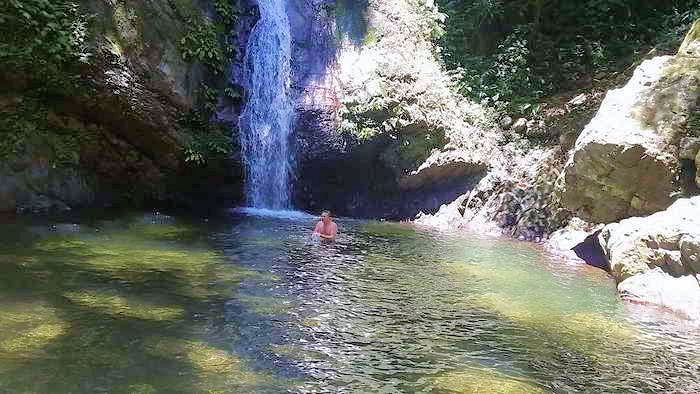 pool waterfall