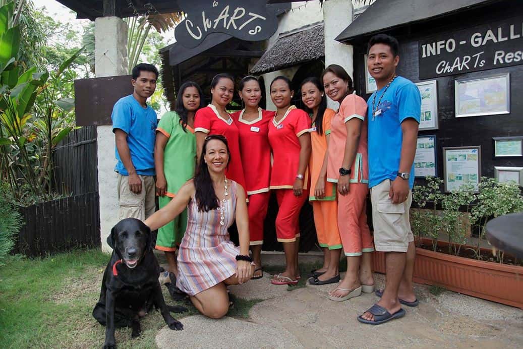 Resort Team mit Hund Arwen